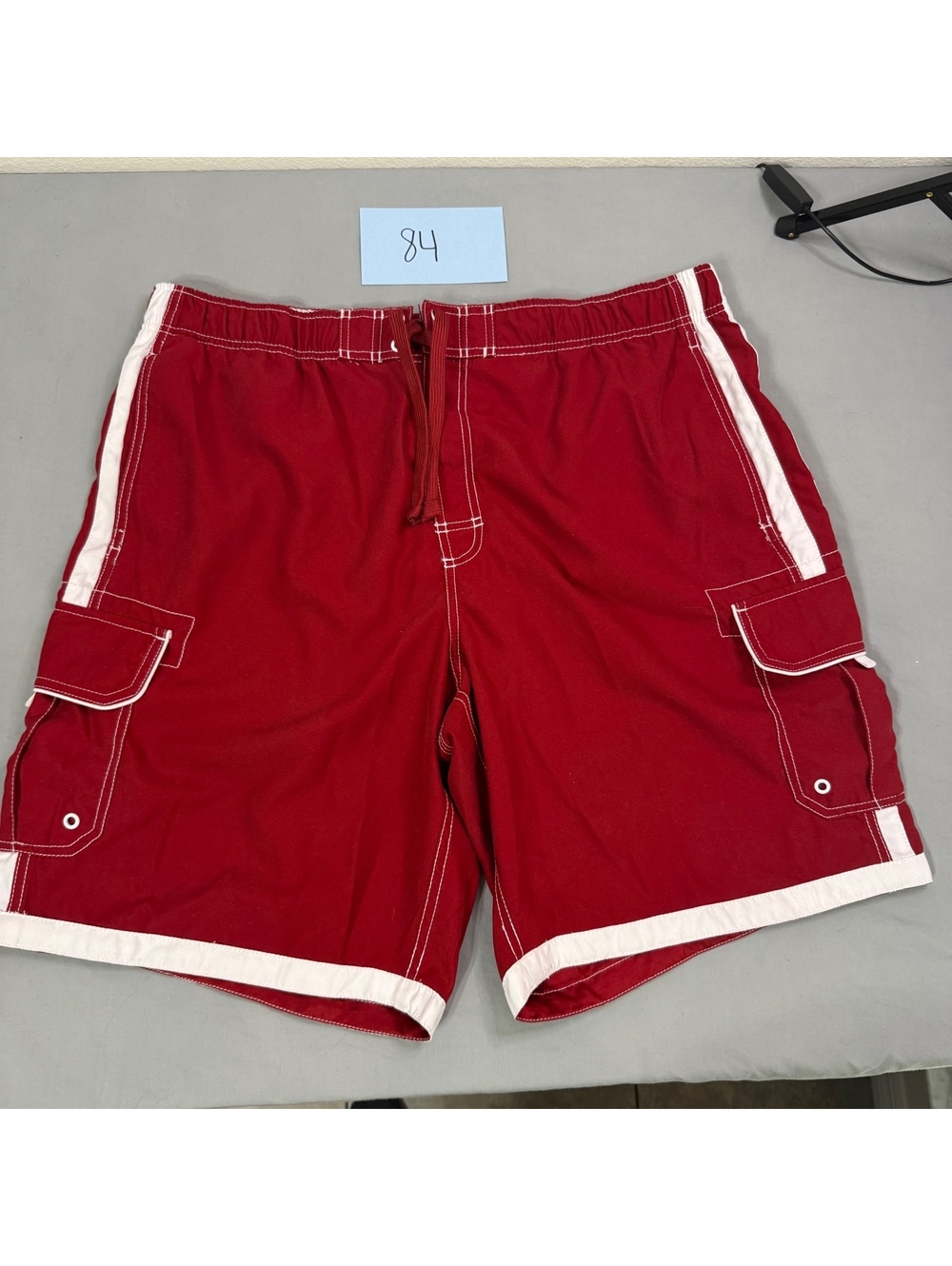 Joe Boxer Men's Red Cargo Swim Shorts Size XL